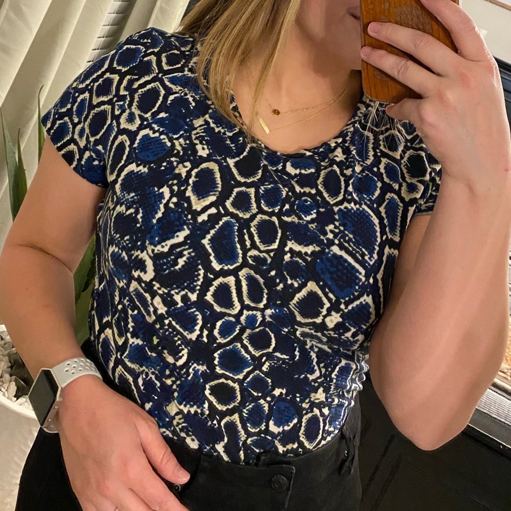 Printed short sleeve body suit